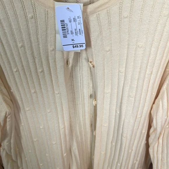 Christopher Banks Cream yellow Cardigan Sweater - Picture 2 of 6